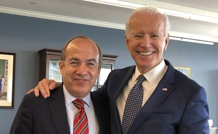 Felipe Calderón presume en redes fotografía con Joe Biden