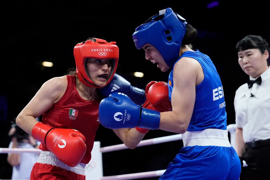 Fátima Herrera, durante su duelo ante Laura Fuertes en los Juegos Olímpicos - Foto: AP