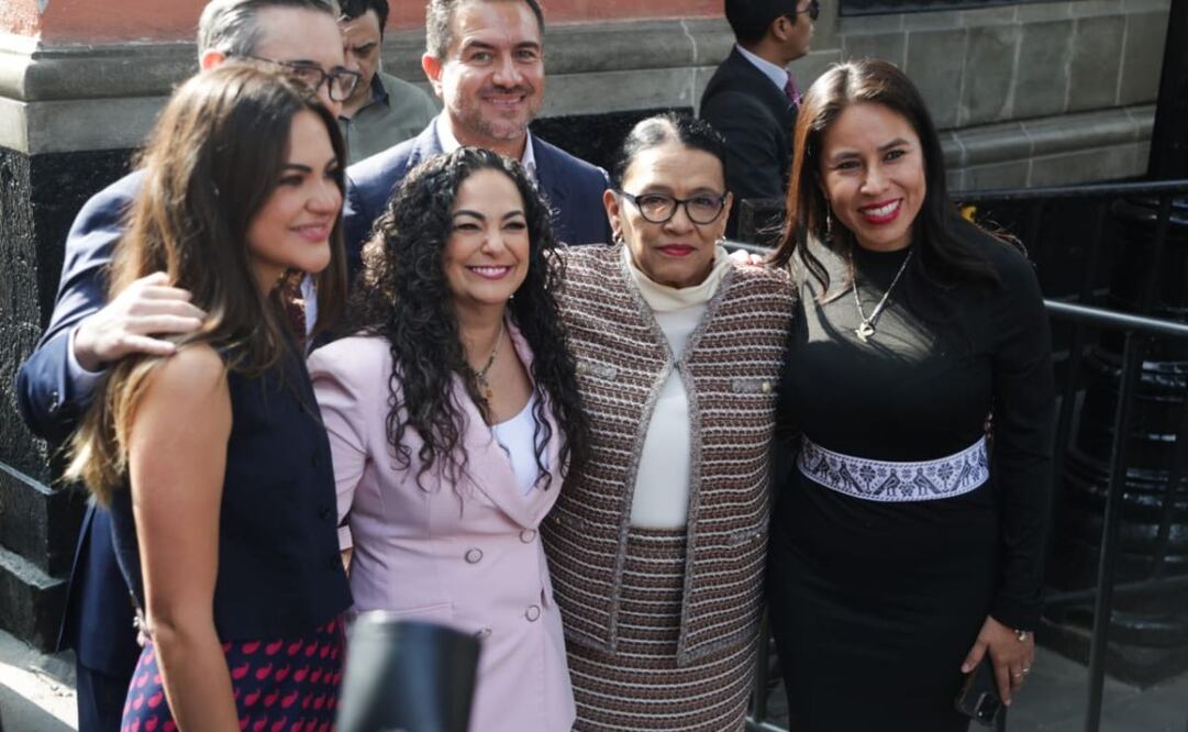 Rosa Icela, Ernestina Godoy, Ana Lilia Rivera, Miguel Ángel Yunes, entre los asistentes a la plenaria de senadores de Morena (28/08/25) Foto: Carlos Mejía/EL UNIVERSAL