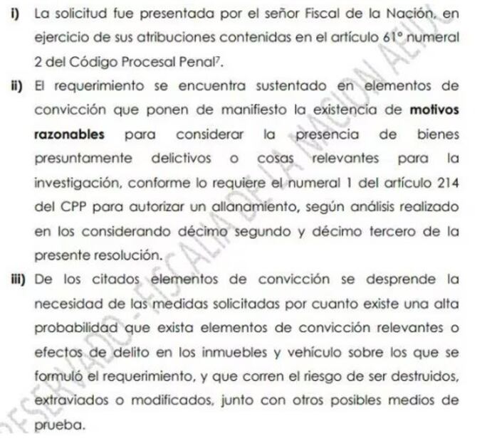 Documento del Poder Judicial. Foto: EL COMERCIO/ PERÚ/GDA