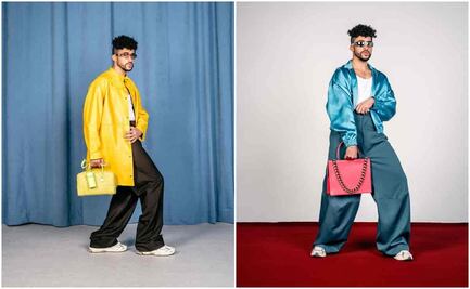 Bad Bunny posa con bolsas para Vogue