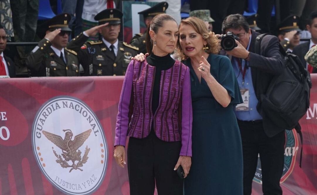 Claudia Sheinbaum Pardo y Beatriz Gutiérrez Müller en una fotografía del pasado 16 de septiembre de 2024. Foto: Graciela López/Cuartoscuro