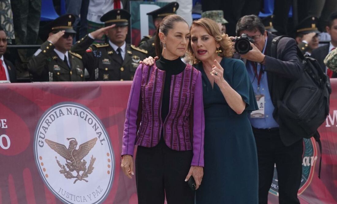 Claudia Sheinbaum Pardo y Beatriz Gutiérrez Müller en una fotografía del pasado 16 de septiembre de 2024. Foto: Graciela López/Cuartoscuro
