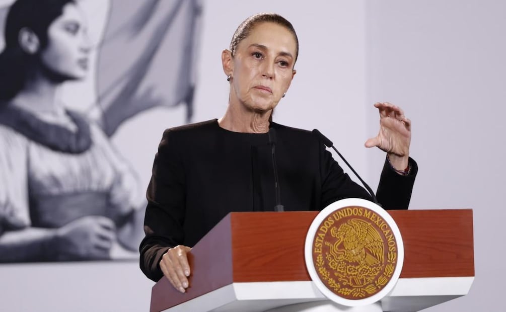 Presidenta Claudia Sheinbaum durante su conferencia de prensa "La Mañanera del Pueblo" este 24 de septiembre del 2026 desde Palacio Nacional. Foto: Diego Simón Sánchez / EL UNIVERSAL