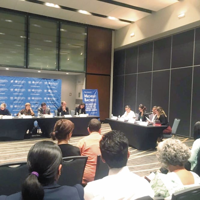 Durante su primer día de gira por México, la alta comisionada para los Derechos Humanos de la ONU, Michelle Bachelet, sostuvo una reunión con activistas y organizaciones sociales en la que se trató el tema de la Guardia Nacional. ESPECIAL