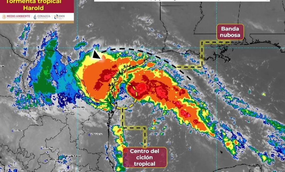 Tormenta tropical “Harold”. Foto: Especial