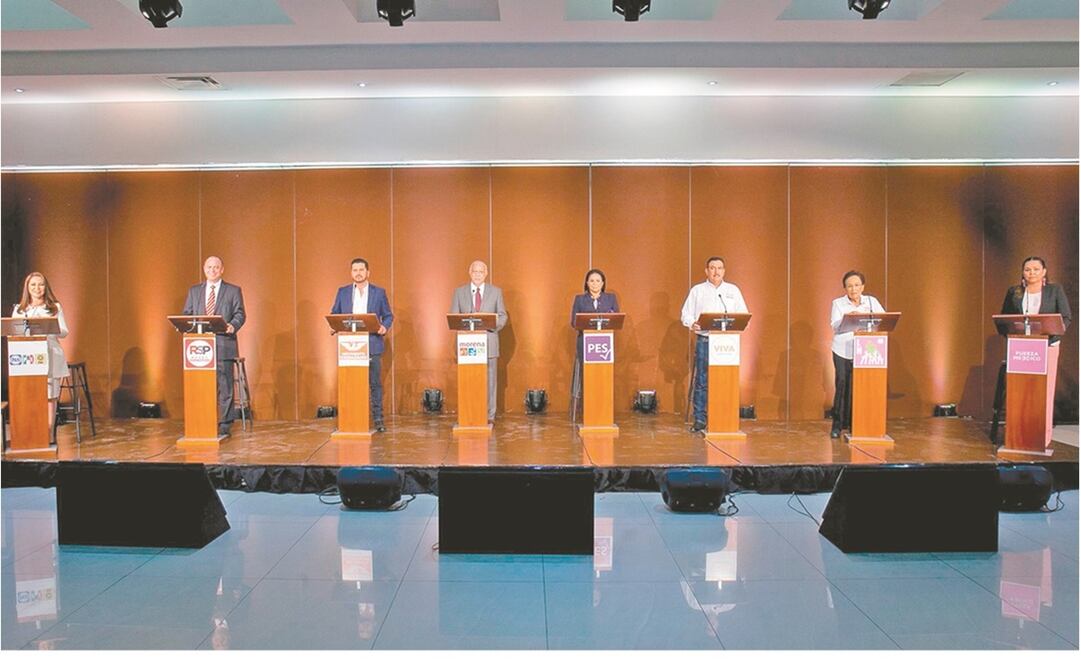 Durante la primera ronda del debate, cada participante se presentó y respondió por qué querían gobernar. Foto: Tomada de Facebook