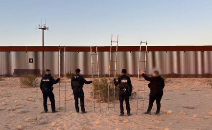 Incautan 12 escaleras en muros fronterizos de Nogales y San Luis Río Colorado, Sonora; mantienen patrullajes de vigilancia