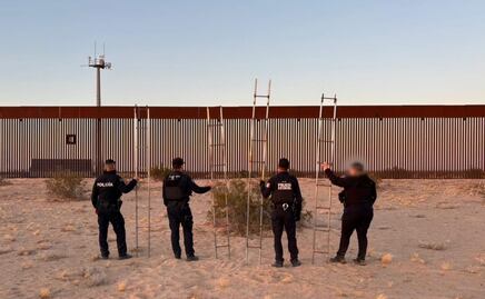 Incautan 12 escaleras en muros fronterizos de Nogales y San Luis Río Colorado, Sonora; mantienen patrullajes de vigilancia