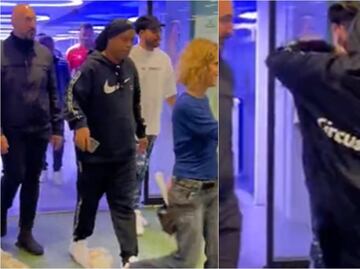 VIDEO: Ronaldinho explota contra fan que le hizo túnel ¡Soltó una patada!