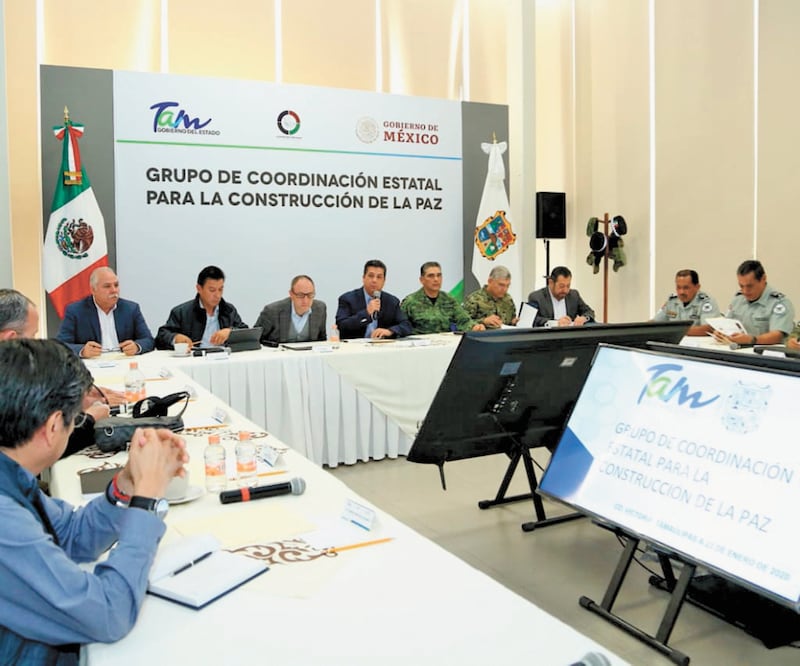 El gobernador tamaulipeco, Francisco García Cabeza de Vaca, presidió la reunión con el Gabinete Nacional de Seguridad. Foto: ESPECIAL
