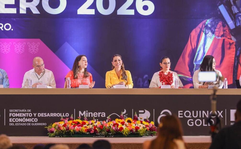 La gobernadora de Guerrero, Evelyn Salgado Pineda, durante la inauguración del Foro Guerrero Minero 2026. Foto: Especial