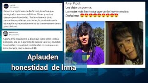 Usuarios en redes aclaman a Doña Irma, mujer que entregó a feminicidas de Fátima