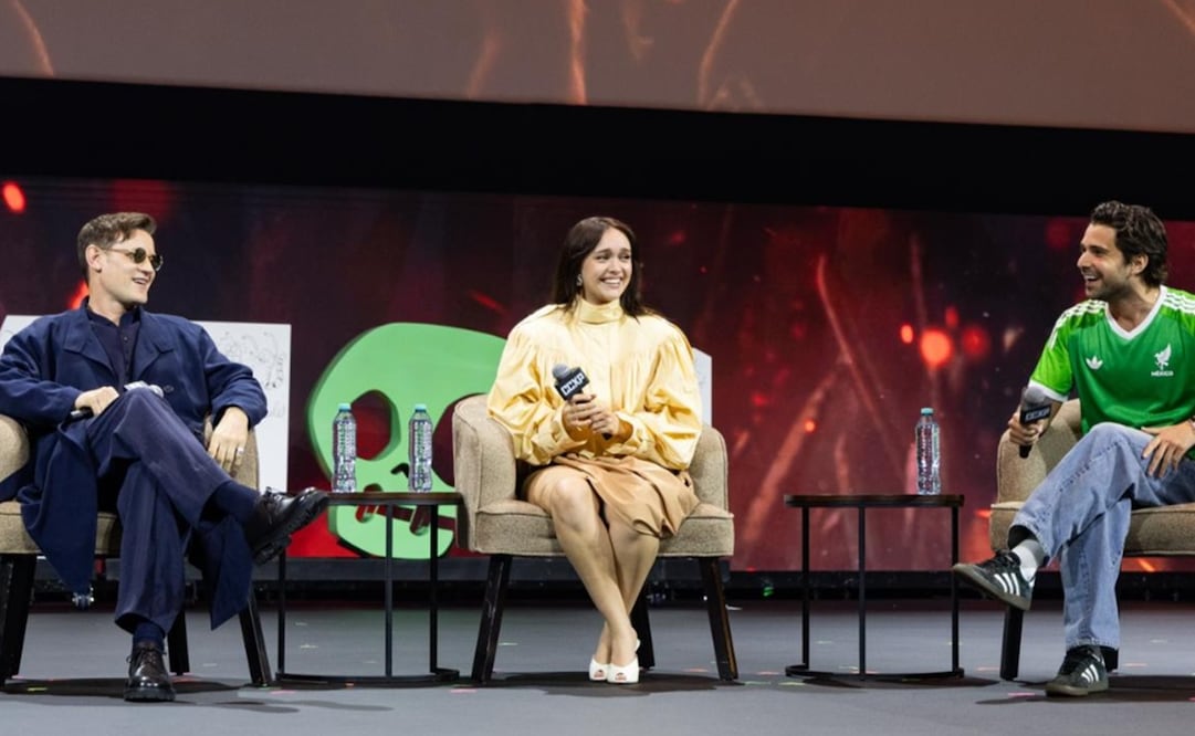 Los actores de "The House Of The Dragon": Olivia Cooke, Matt Smith y Fabien Frankel, en la CCXP 2026. Foto: Hugo Salvador/EL UNIVERSAL.