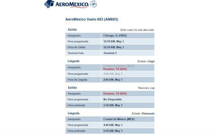 Desvían vuelo de Aeroméxico; aseguran que pasajero murió