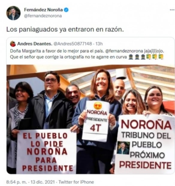 “Changoleón”, “cabeza hueca”, “paniaguados”... Fernández Noroña explica hasta dónde se valen apodos