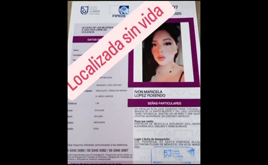 Se reporta la captura de 2 mujeres por su presenta relación con la desaparición de Ivon Maricela. Foto: Especial