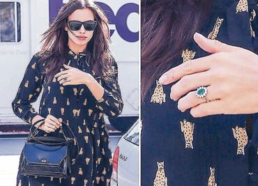 Irina Shayk presume su anillo de compromiso