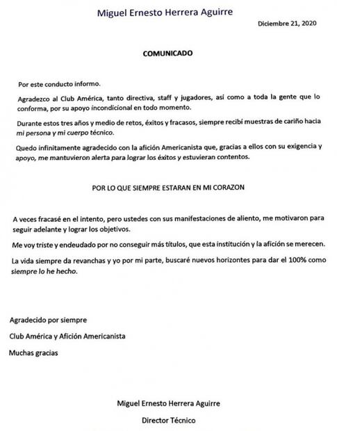 Miguel Herrera confiesa que se va del América triste y endeudado 