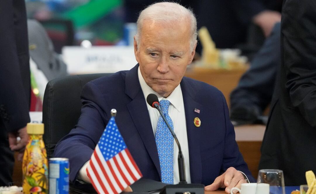 El presidente de Estados Unidos, Joe Biden, asiste a la reunión de líderes de la Cumbre del G20 en Río de Janeiro, el lunes 18 de noviembre de 2024. Foto: AP