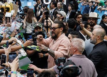 Jack Black y Jason Momoa enloquecen a la CDMX en su premier de “Una película de Minecraft”