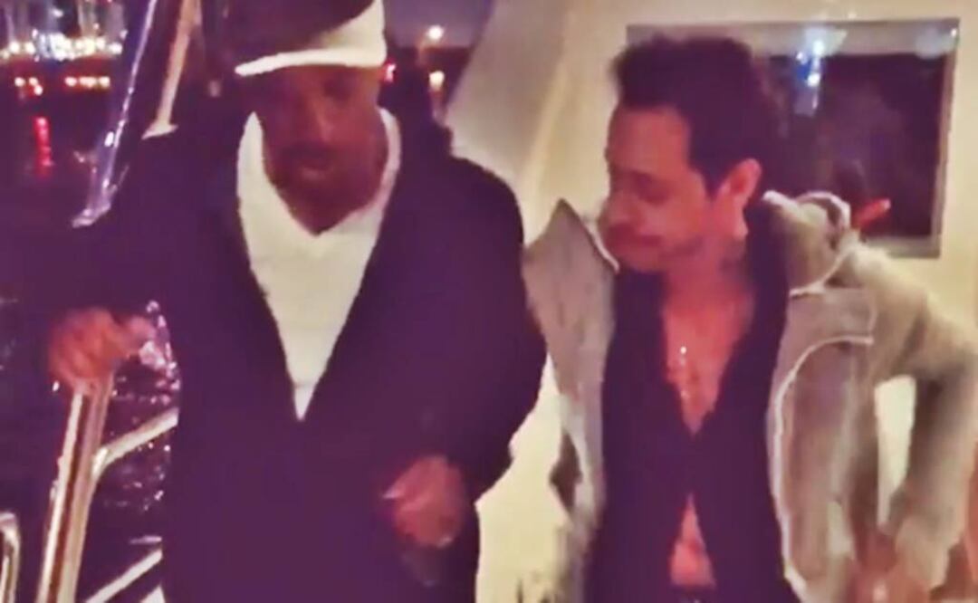 Will Smith y Marc Anthony bailaron salsa FOTO: TOMADA DE VIDEO
