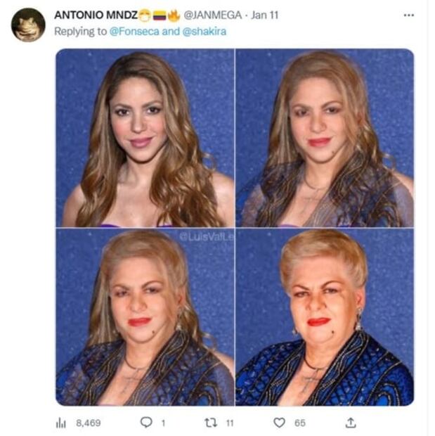 Paquita la del Barrio se declara "team Shakira" en Twitter