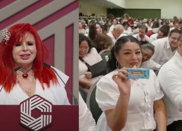 Layda Sansores reparte chocolates de Mr Beast en su IV Informe de Gobierno; asegura que gracias al youtuber, Campeche fue visualizado en el mundo