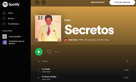José José sigue vivo en el streaming; es el cantante favorito de los jóvenes en Spotify