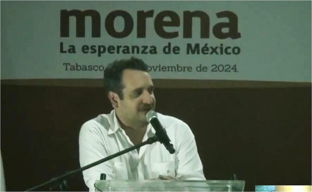 Andrés Manuel López Beltrán, hijo del expresidente López Obrador y actual secretario de organización de Morena. Foto: Captura de pantalla