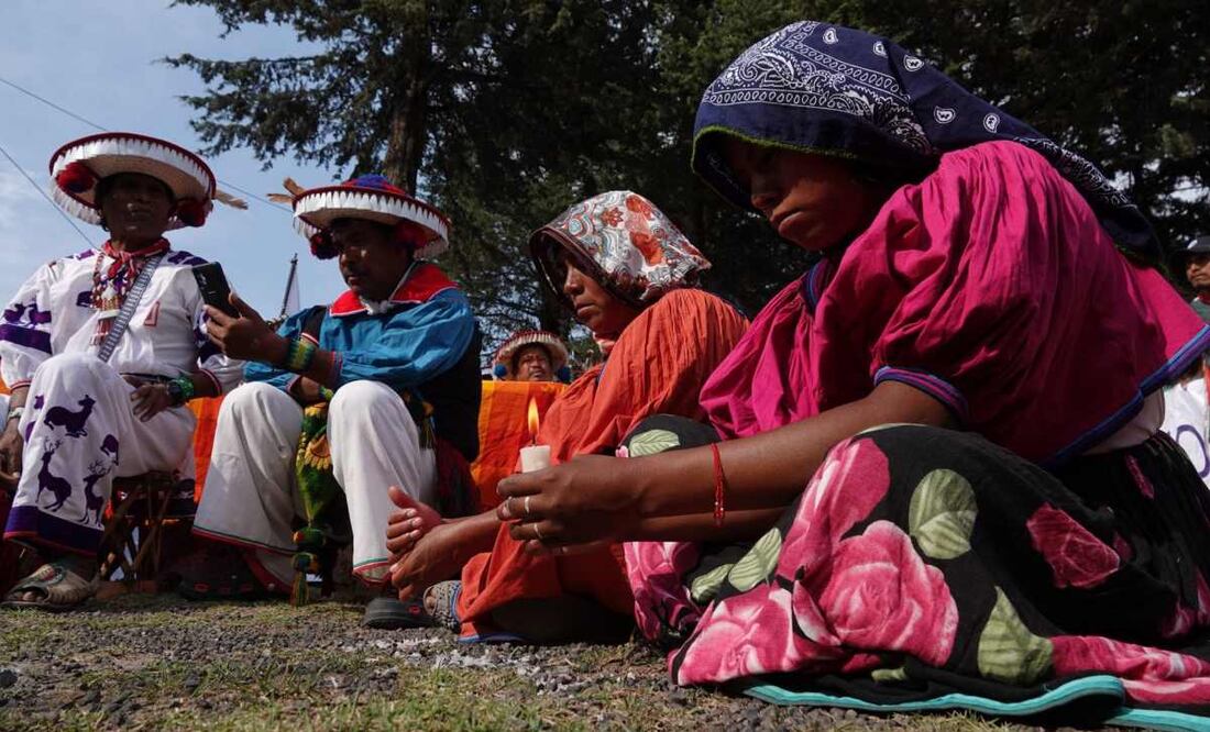 La caravana Wixárika, que partió del estado de Jalisco hace ya un mes. Foto: Cuartoscuro