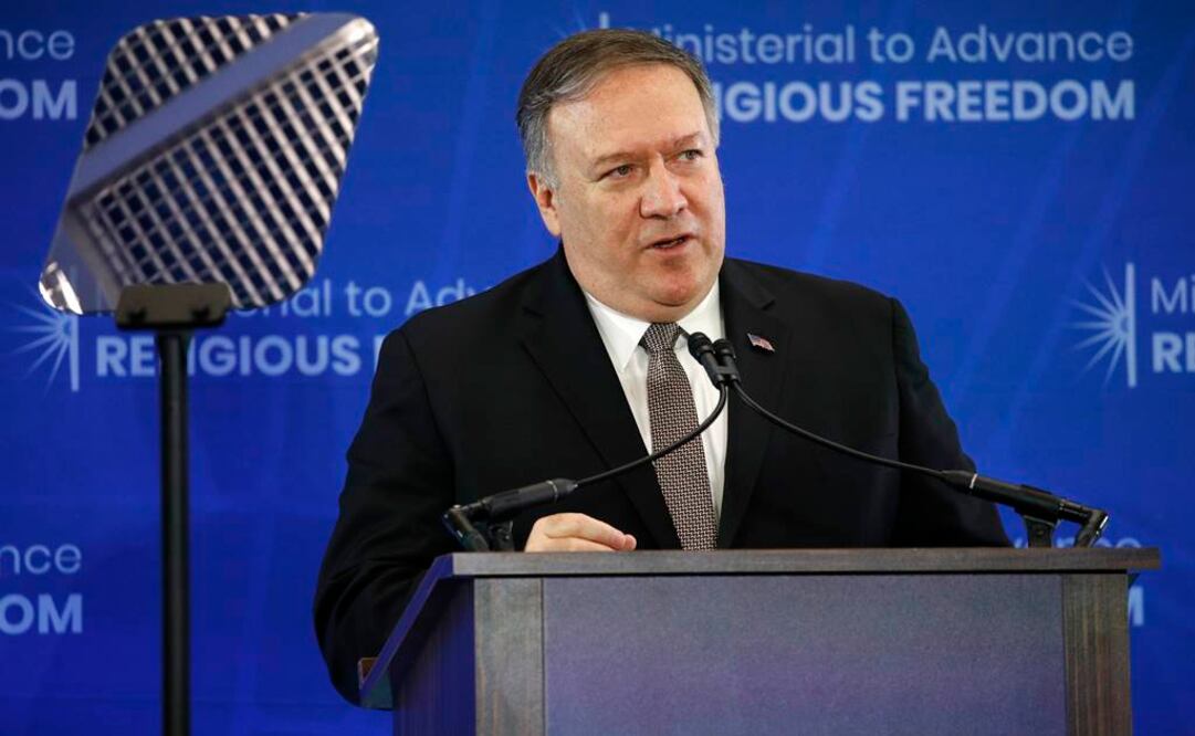 El secretario de Estado estadounidense, Mike Pompeo, durante un reunión en Washington (Foto: AP)