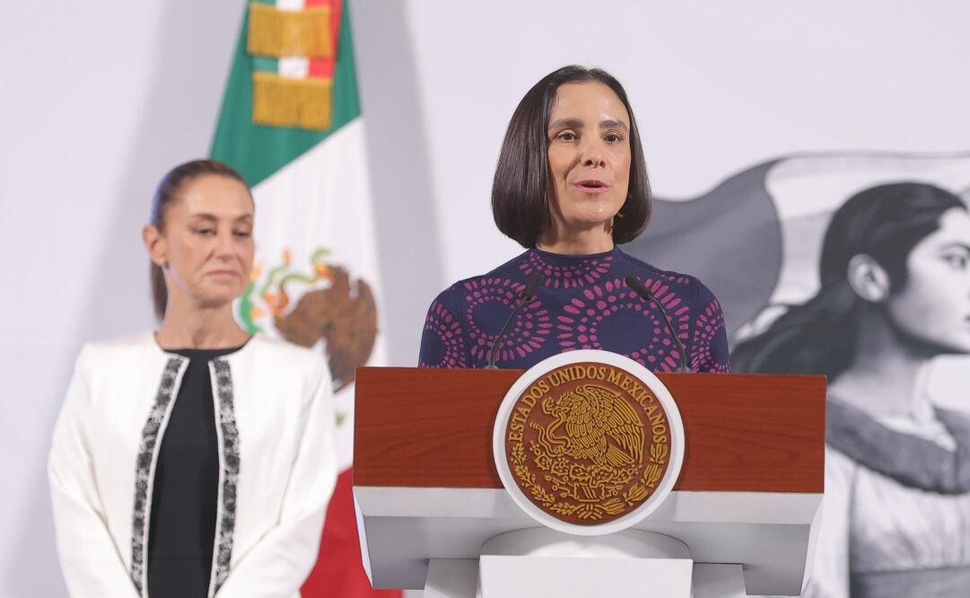 Luz Elena González dijo que las reformas constitucionales relanzan a la energía como un bien estratégico insustituible. Conferencia matutina de la presidenta Claudia Sheibaum del 19 de marzo de 2025. Foto: Gabriel Pano / EL UNIVERSAL