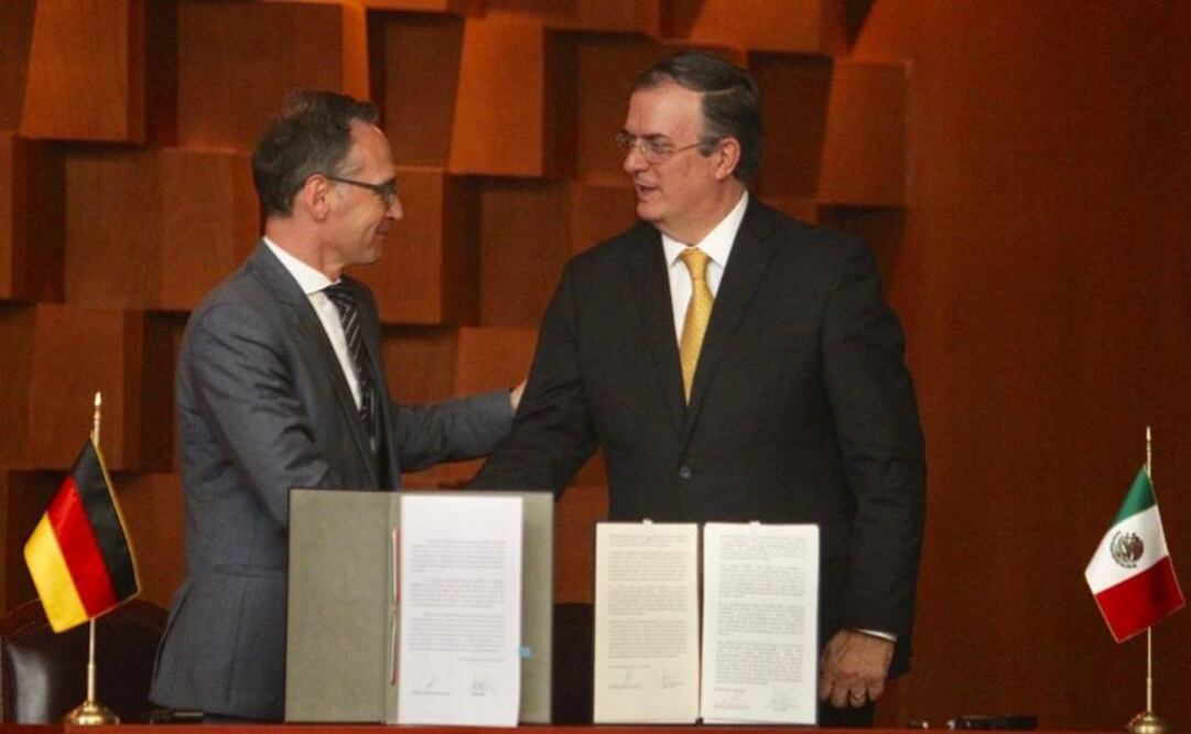 Ministro de asuntos exteriores de Alemania y el titular de la SRE de México. (Foto: Twitter / @m_ebrard)