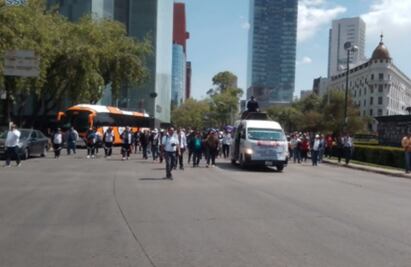 Por marcha, reportan cierres a la circulación sobre Paseo de la Reforma