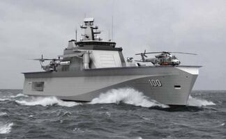 Marina construye buque para misiones de vigilancia y ayuda humanitaria; tendrá hospital y espacio para vehículos aéreos