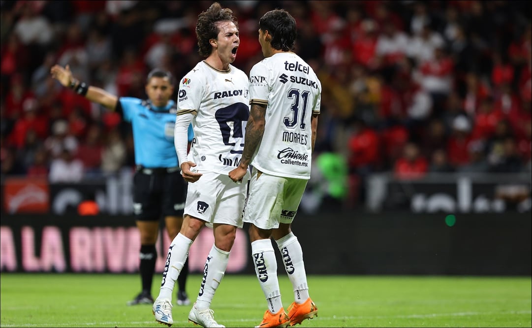 Pumas le da la vuelta al marcador y vence al Toluca en el estadio Nemesio Diez
