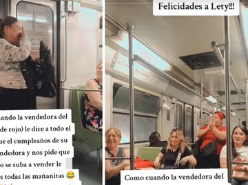 Vendedora del Metro de CDMX sorprende a compañera por cumpleaños; pide a usuarios que le canten las mañanitas