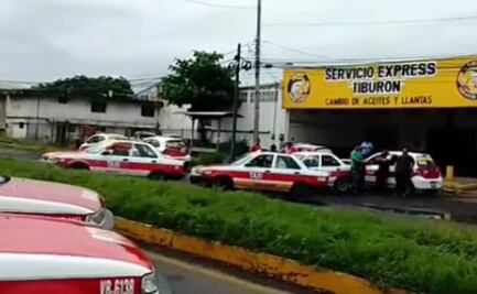 Taxistas protestan en distintas ciudades de Veracruz contra nuevas tarifas; denuncian que aumento es insuficiente