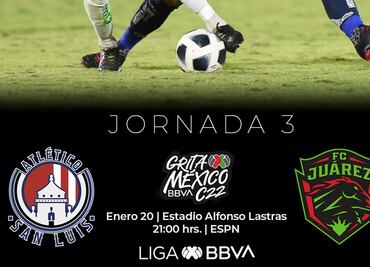 Atlético de San Luis vs FC Juárez, En Vivo - Liga MX, Jornada 3 Clausura 2022