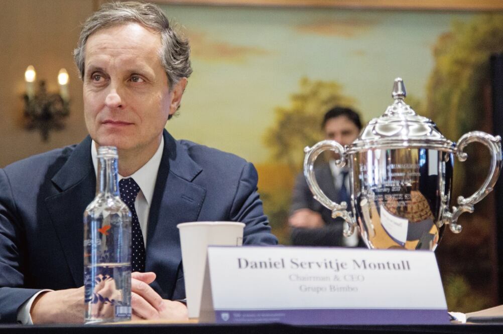 Daniel Servitje, presidente y director general de Grupo Bimbo, durante el foro en el que la universidad le entregó el reconocimiento de “Leyenda de liderazgo" (GALO CAÑAS.CUARTOSCURO)
