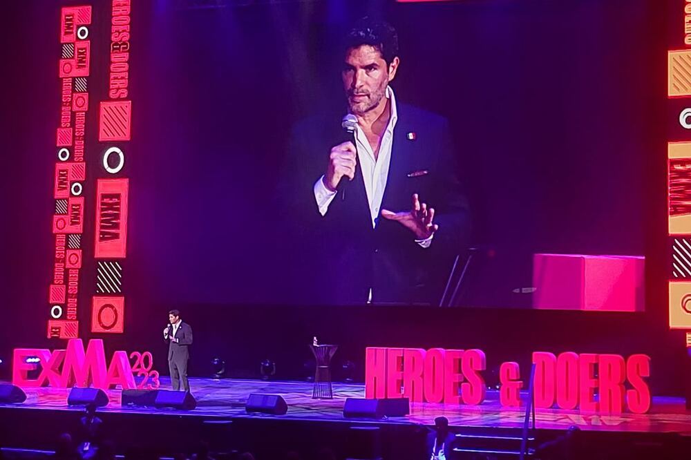 Eduardo Verástegui participó en el evento EXMA 2023 Héroes & Doers, que se  realizó en el Auditorio Nacional. / Foto: Abdiel Sepúlveda/ELUNIVERSAL