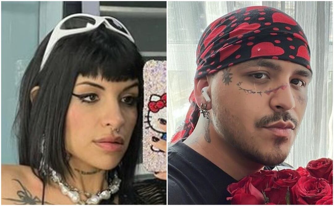 Christian Nodal y Cazzu. Fotos: Instagram.