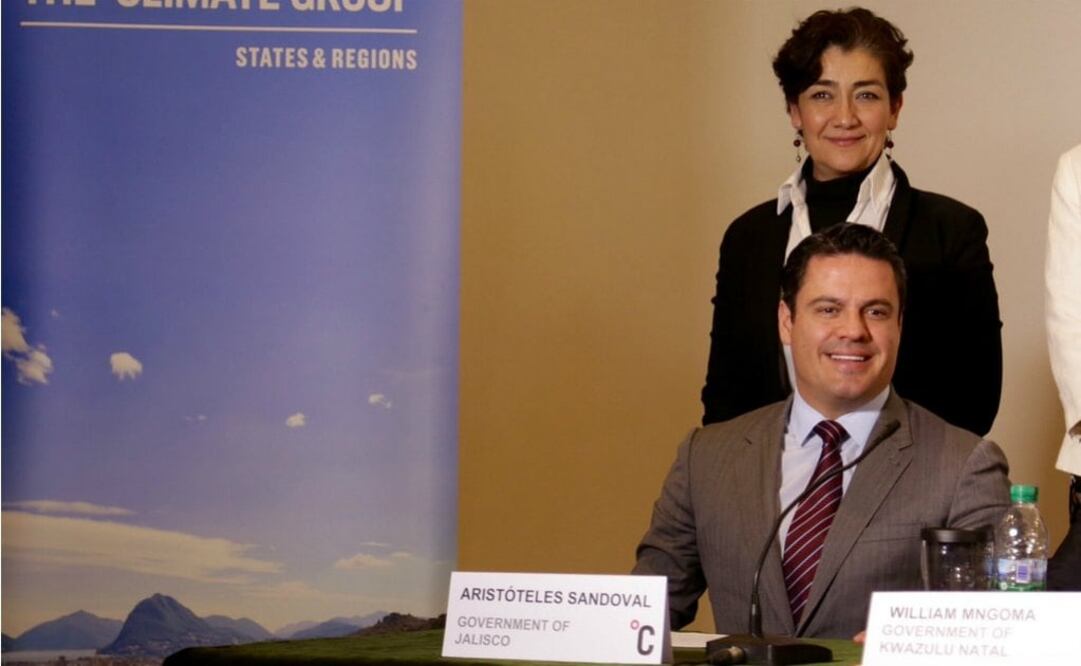El Gobernador de Jalisco, Aristóteles Sandoval, durante su participación en la Asamblea General de Estados y Regiones en la COP22. Foto: Especial