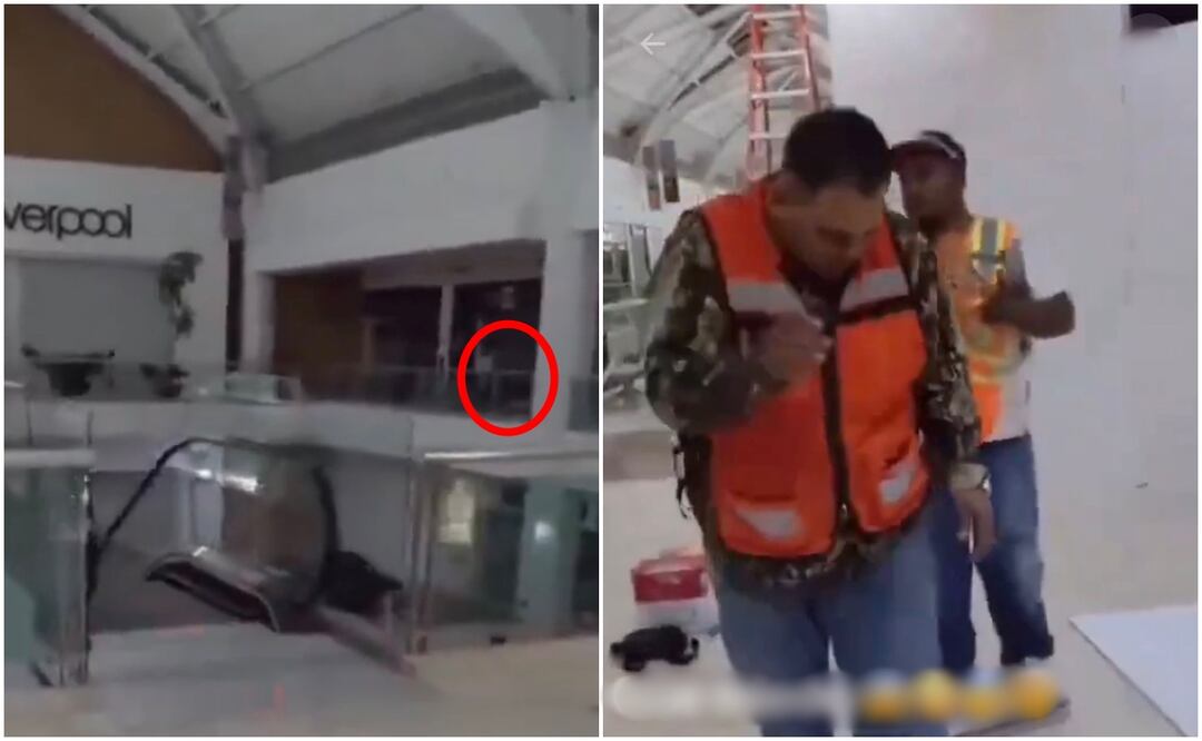 El momento causó pánico entre los trabajadores de mantenimiento. Fotos: Captura de pantalla