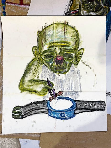 Luis Manuel Otero Alcántara está creando un archivo con las obras que realizó en prisión, como la de esta imagen. CORTESÍA LUIS MANUEL OTERO ALCÁNTARA
