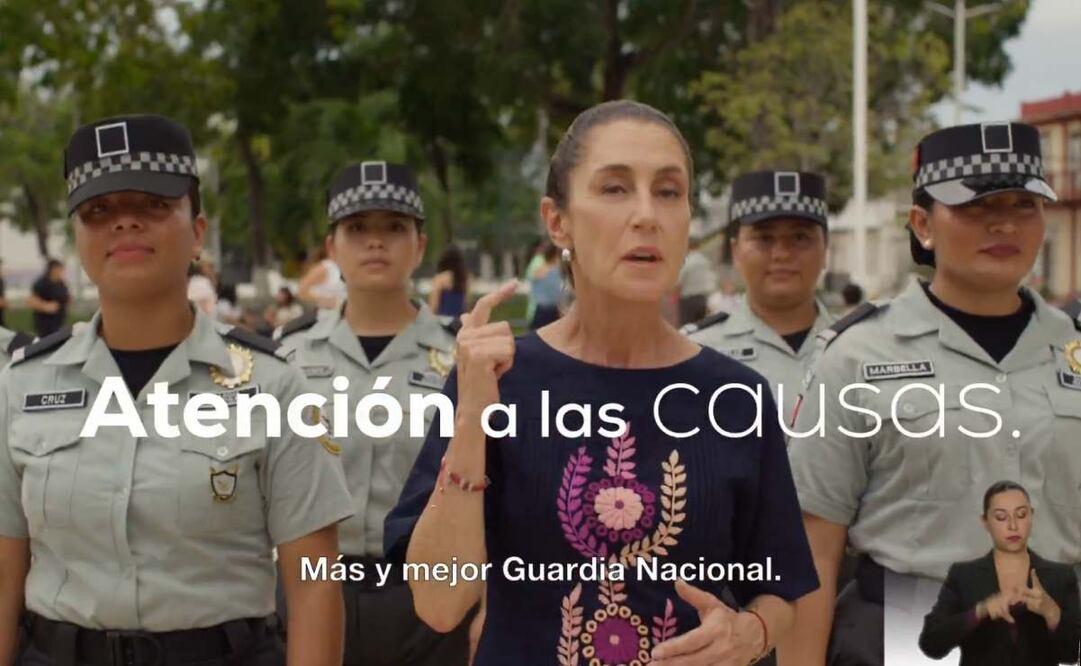 “Vamos por el camino correcto”, dice Sheinbaum en nuevo spot; destaca reducción de 25% en homicidios dolosos. Foto; Captura de pantalla