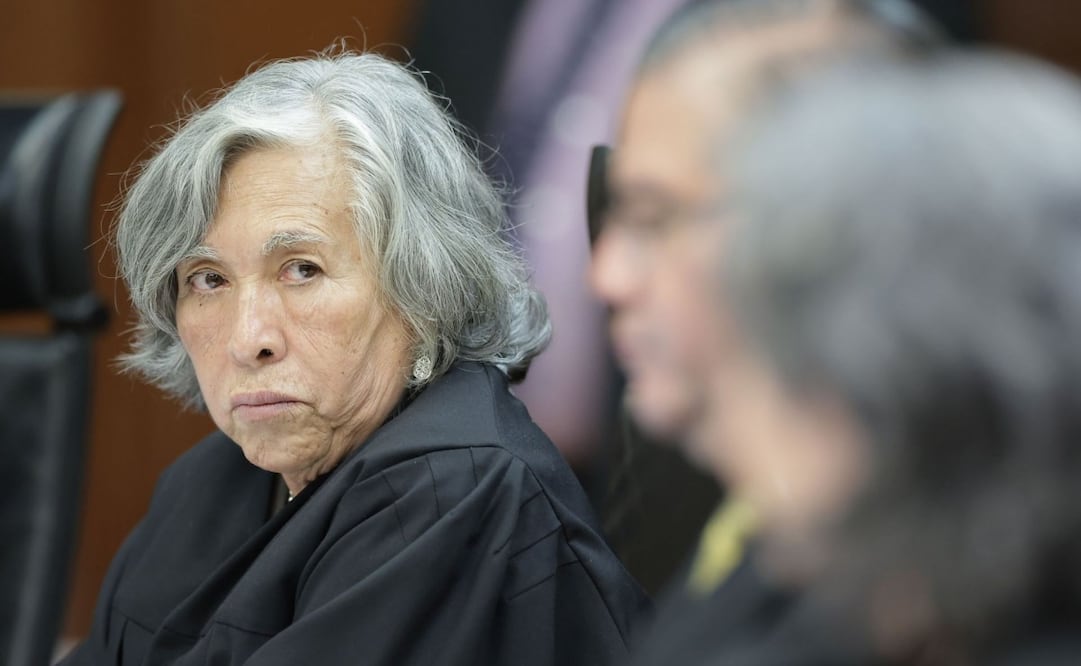 La ministra María Estela Ríos González, durante sesión de la Suprema Corte de Justicia de la Nación (SCJN) del 13 de abril de 2026. Foto: SCJN/ Cuartoscuro