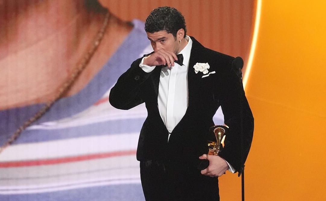 Bad Bunny fue el gran ganador de la noche. Foto: AP.