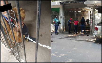 Adulto mayor es encadenado por su cuñada a la puerta de su casa en Los Mochis, Sinaloa